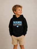 Kids Mama Blijft Sterk Hoody - Black - Babyblue