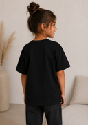 Kids Mama Blijft Sterk Oversized T-Shirt - Black - White