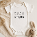 Mama Blijft Sterk Romper Baby  Wit - Zwart