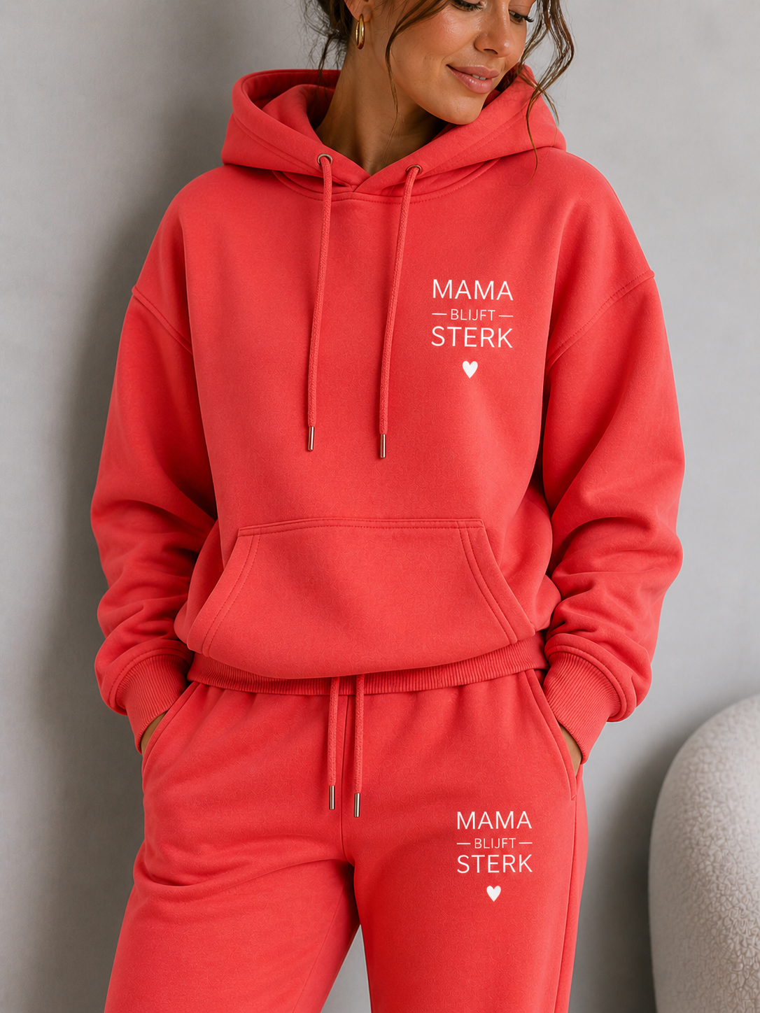 Mama Blijft Sterk Comfort Set Cityred - White