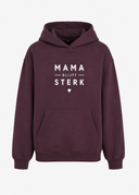 Mama Blijft Sterk Hoody - Plumpurple - White