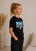 Kids Mama Blijft Sterk Oversized T-Shirt - Black - BabyBlue