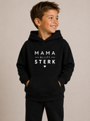 Mama Blijft Sterk  Kids Hoody Black - White