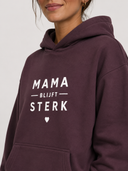 Mama Blijft Sterk Hoody - Plumpurple - White