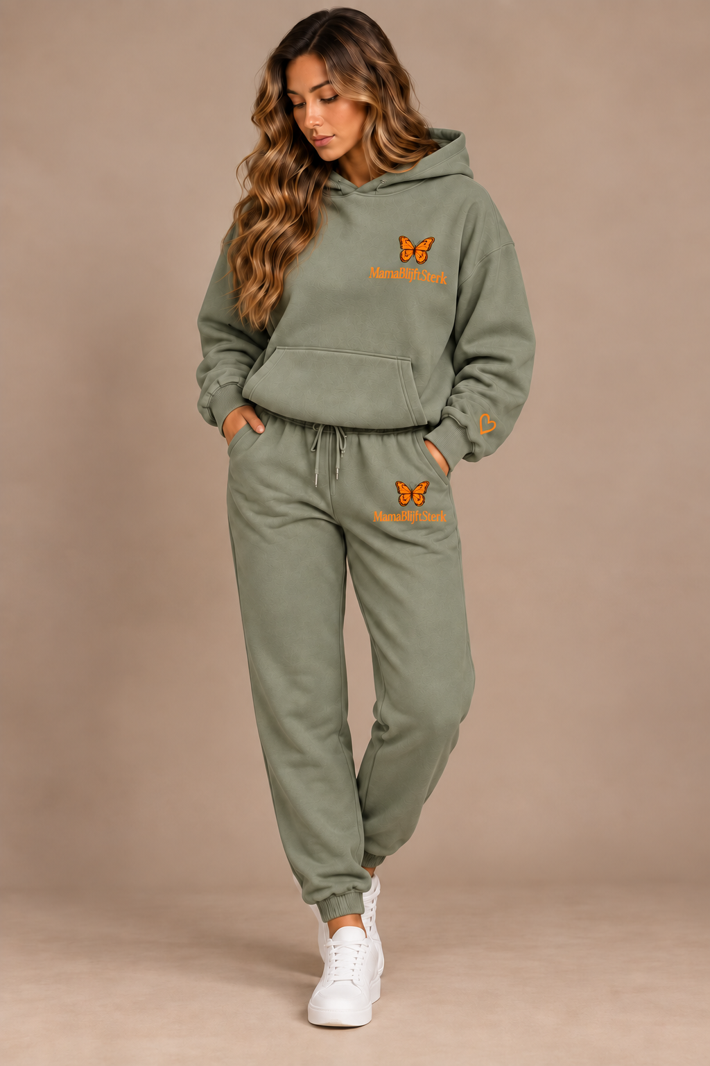 MamaBlijftSterk Butterfly Comfort Set Olive / Orange
