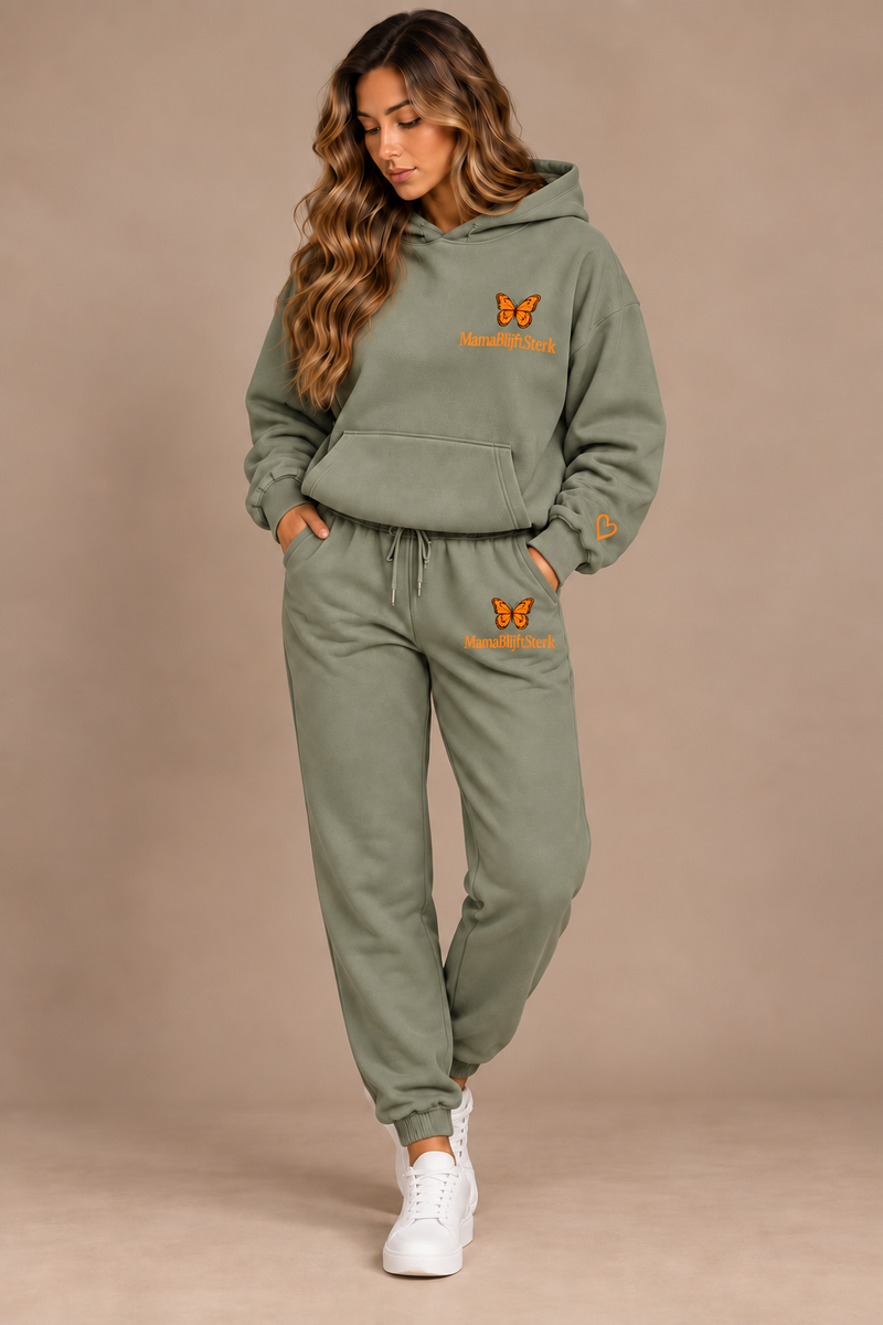 MamaBlijftSterk Butterfly Comfort Set Olive / Orange