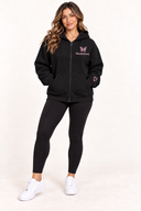Zip Hoodie Black / Pink butterfly collection
