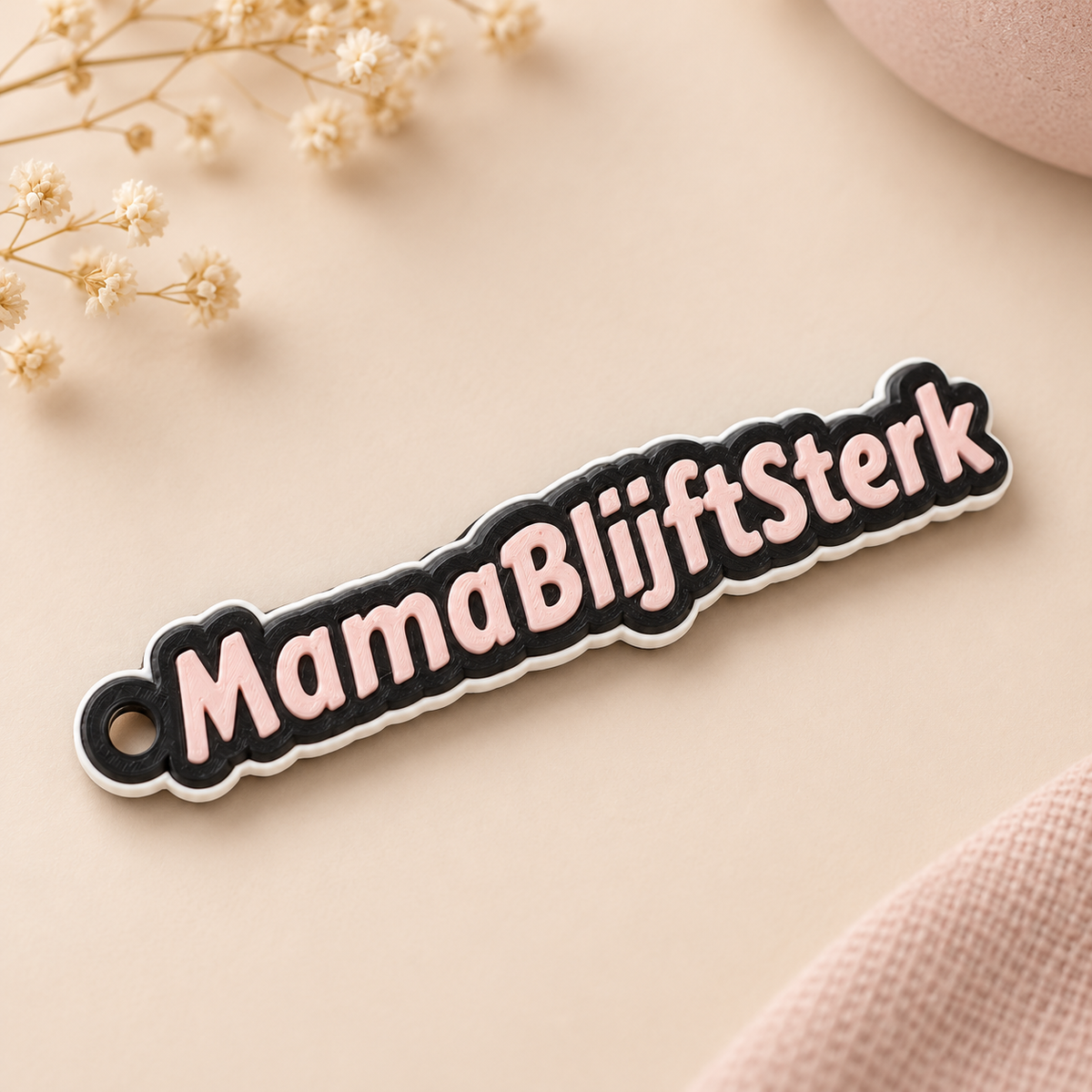 MamaBlijftSterk Sleutel Hanger