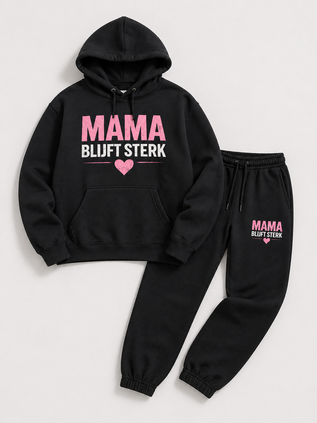 Mama Blijft Sterk Comfort Set Black - Pink
