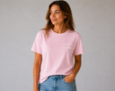 Ladies Everyday Tee Pink - White