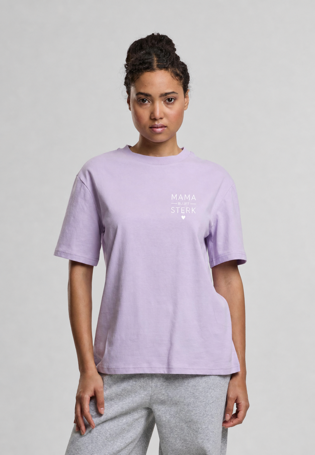 Ladies Everyday Tee Lilac - White
