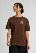 Ladies Everyday Tee chocolatebrown - White