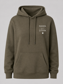 Mama Blijft Sterk Hoody - Olive - White