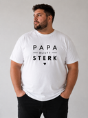Papa Blijft Sterk relaxed fit T-Shirt  White - Black