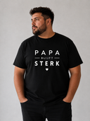 Papa Blijft Sterk Relaxed Fit  Black - White