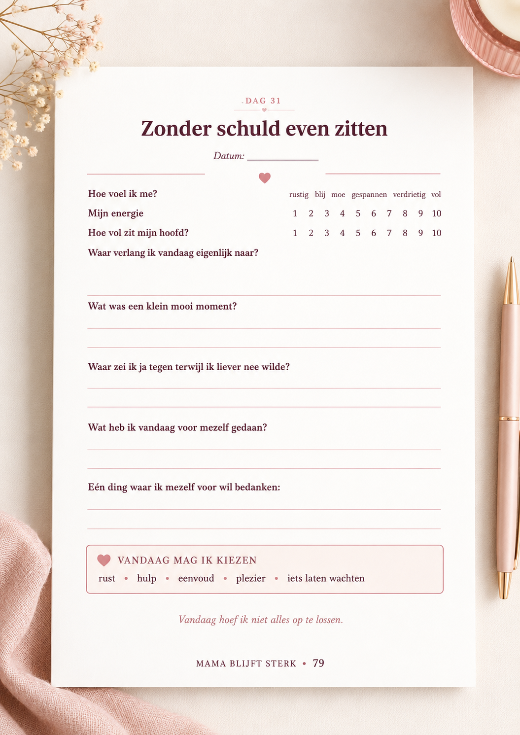 Mama Blijft Sterk Dagboek 90 Dagen