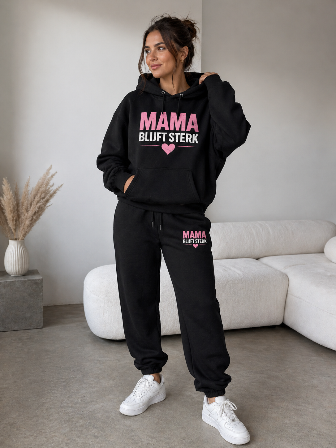 Mama Blijft Sterk Comfort Set Black - Pink