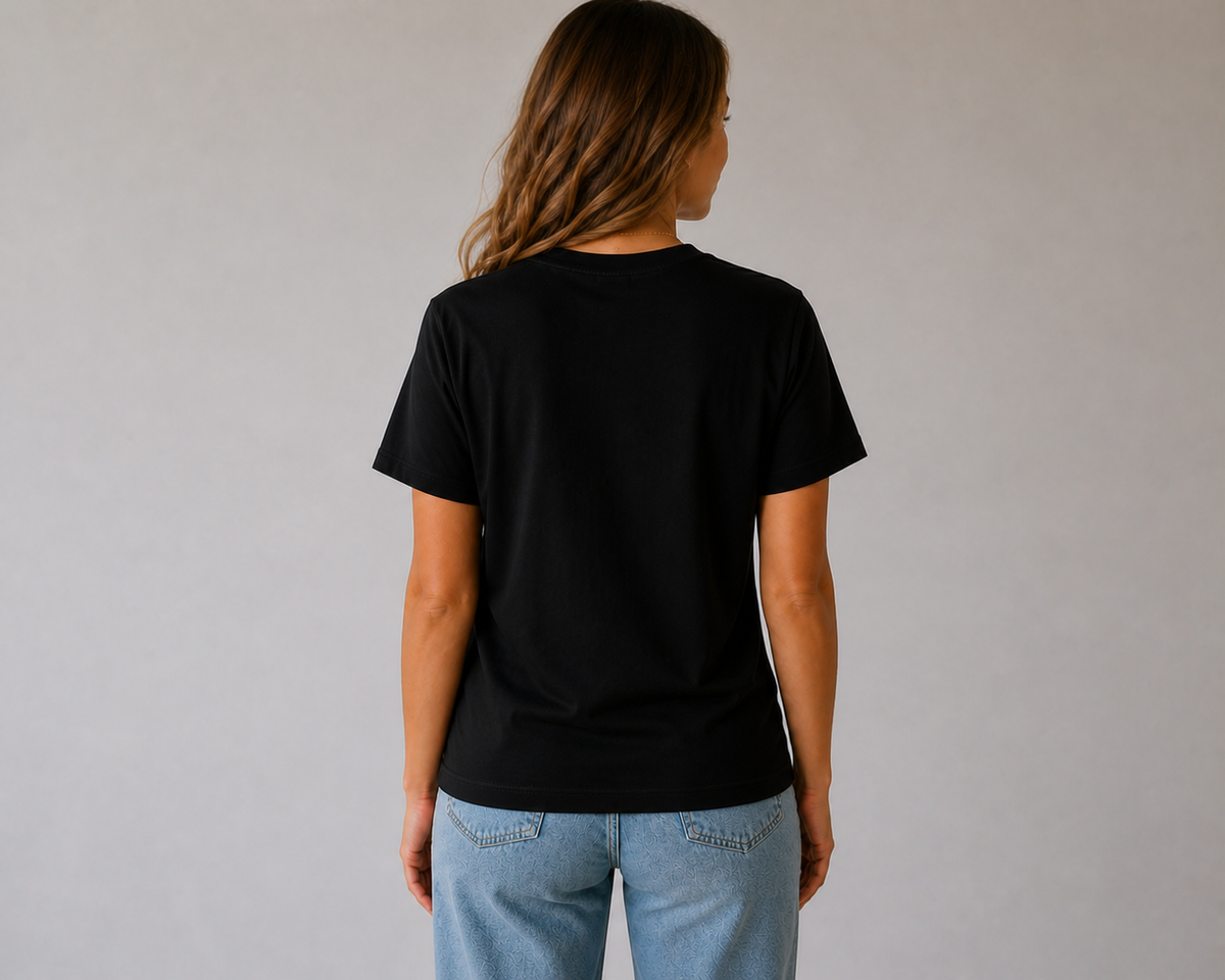 Ladies Everyday Tee Black - White