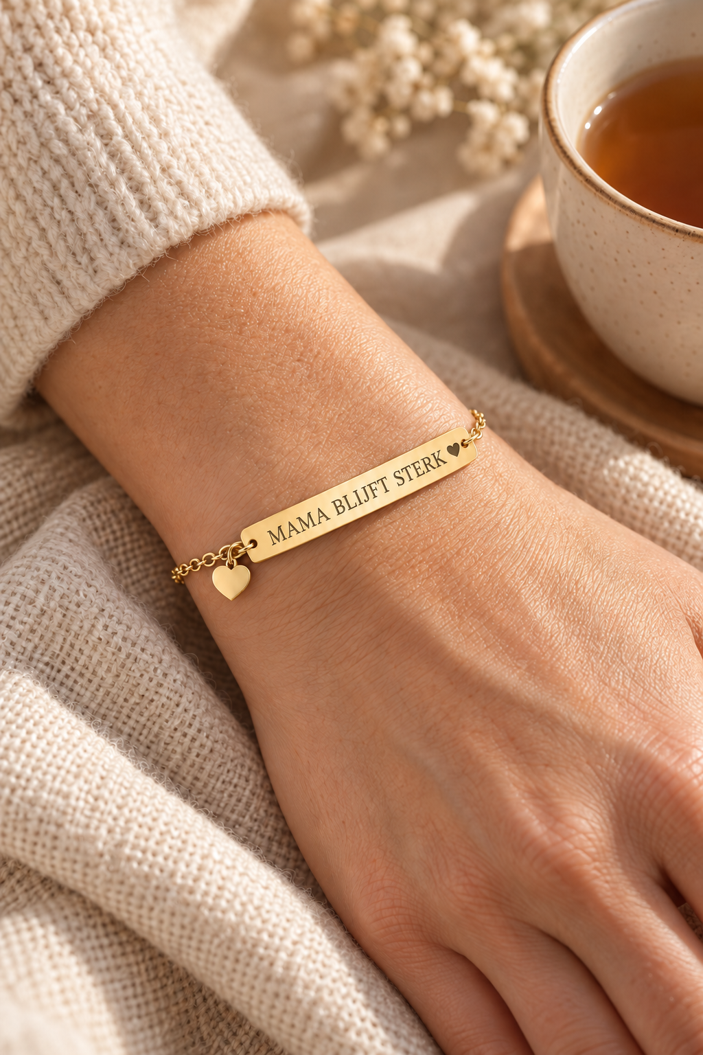 Mamablijftsterk Armband Goud