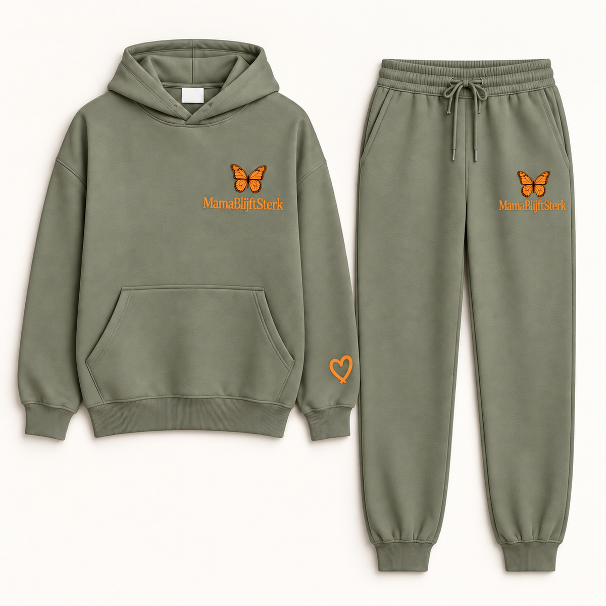 MamaBlijftSterk Butterfly Comfort Set Olive / Orange