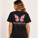 T-Shirt Black / Pink Butterfly  front & Back Print