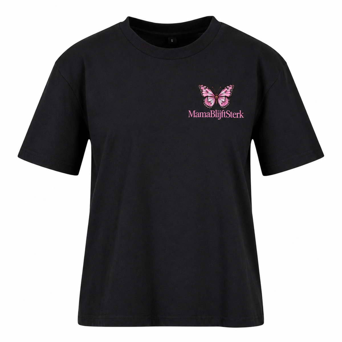 T-Shirt Black / Pink Butterfly  front & Back Print