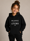 Mama Blijft Sterk  Kids Hoody Black - White