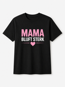 Kids Mama Blijft Sterk Oversized T-Shirt - Black - Pink