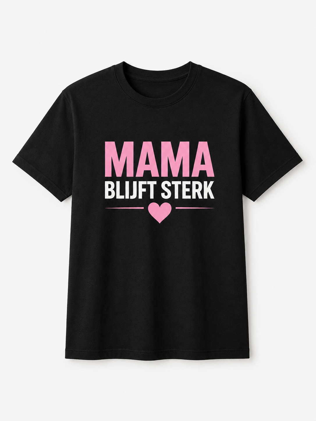 Kids Mama Blijft Sterk Oversized T-Shirt - Black - Pink