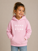 Mama Blijft Sterk  Kids Hoody Pink - White