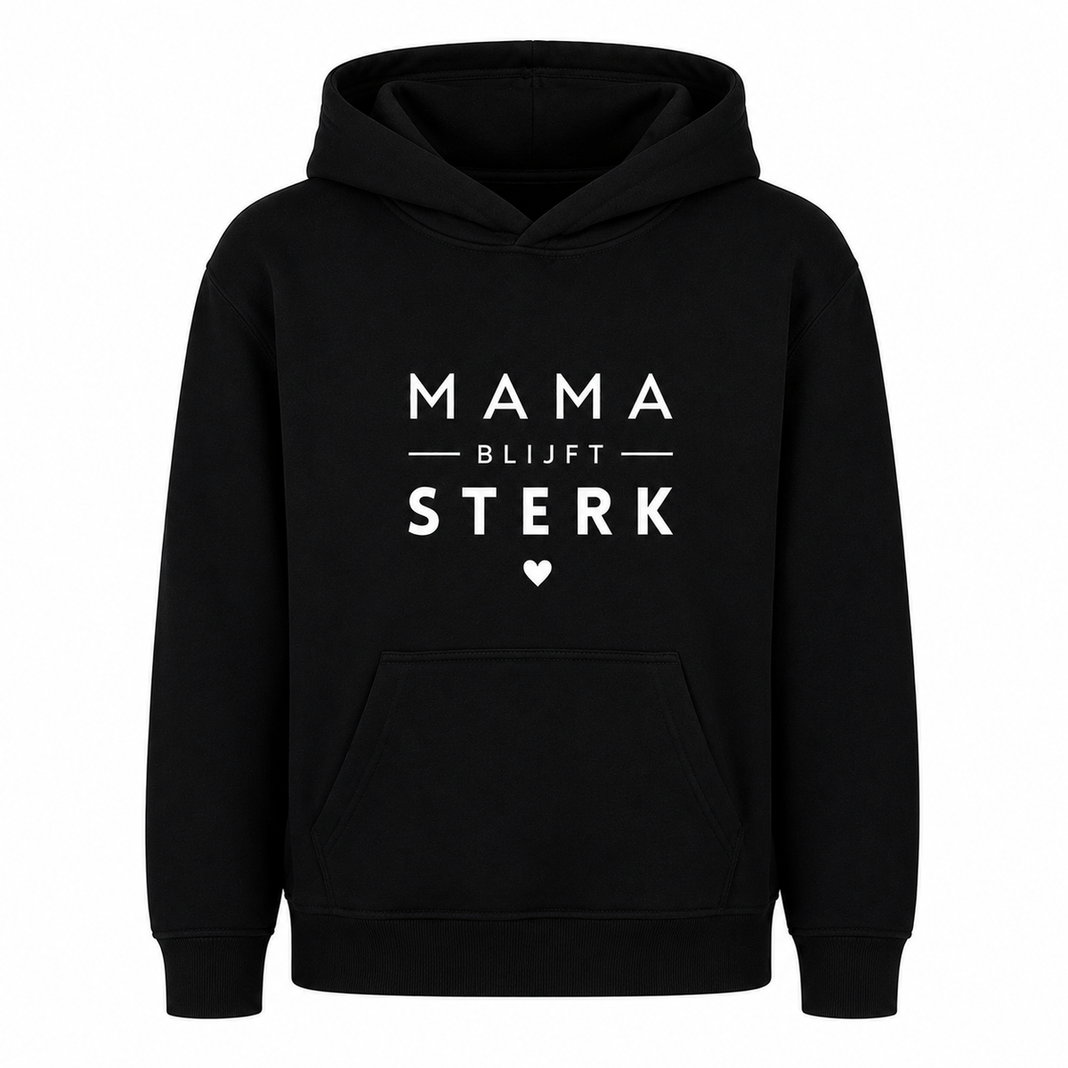 Mama Blijft Sterk  Kids Hoody Black - White