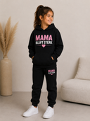 Kids Mama Blijft Sterk Hoody - Black - Pink